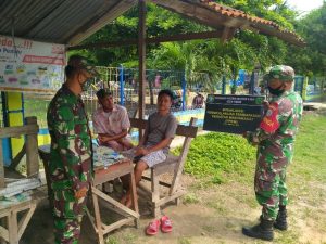 Tingkatkan Kesadaran Masyarakat, Koramil 05/Idi Rayeuk Lakukan Sosialisasi PPKM