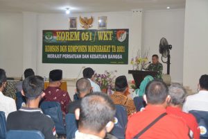 Korem 051/Wkt Gelar Acara Komsos Dengan Komponen Masyarakat Tahun 2021