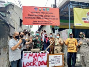 Zona Orange, Tiga Pilar Kebon jeruk Lakukan Mikro lockdown di Jl Yunus Sukabumi Utara Kebon jeruk