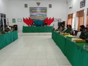 Kodim 0104/Atim Terima Tim Pengendalian Program dan Anggaran Kodam IM