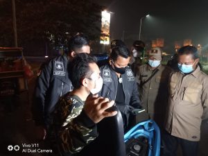 PPKM Darurat , Polsek Tarumajaya OPS Yustisi Malam