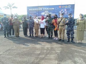 TNI AL Puspomal Gelar Kegiatan ” Serbuan Vaksin Serentak Gratis ” di Mako Puspomal Kelapa Gading