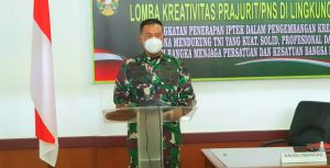 Cerdaskan Prajurit dan PNS, Kadislitbangad Buka Lomba Kreativitas Prajurit/PNS TNI AD TA 2021