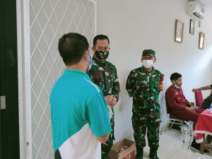 Dandim 0505/JT Pantau Giat Percepatan Vaksinasi di SDN 01 Pagi Kel.Rawa Terate Cakung