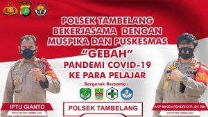 Polsek Tambelang Bekerja Sama Dengan Muspika Dan Puskesmas “Gebah” Pandemi Covid-19 Ke Para Pelajar