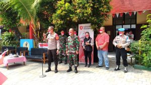 Danramil 01/Ts bersama Kapolsek Tamansari Sambut Kunjungan Dandim dan Kapolres