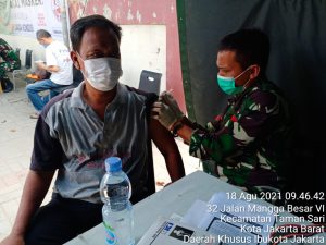 Koramil 01/Tamansari Khususkan Vaksinasi Hari Ini Untuk Warga Domisili Tamansari