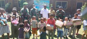 Berbagi di Masa Pandemi, KODIM 1702/JAYAWIJAYA Sambangi Panti Asuhan Sekitar Wamena