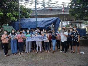 Populis Indonesia Berbagi Voucher Belanja kepada Komunitas Perantau Milenial Nias Jakarta dan Mahasiswa Asrama Wamena Papua