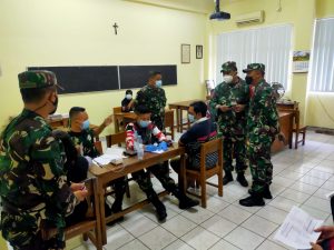 Kunjungan Danrem 052/Wkr di Sambut Dandim 0503/JB dan Danramil 04/CK