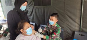 Eksis di Hari Minggu, Serbuan Vaksinasi Koramil 01/Ts