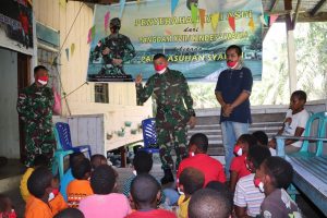 Serbuan Vaksinasi Kodim Jayapura di Kampung Ilekma Disambut Antusias Warga