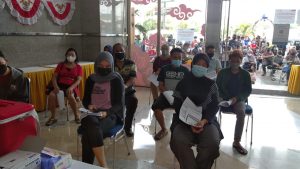 Serbuan Vaksinasi TNI Kodim 0503/JB 205 Orang Tervaksin Dari Target 200 Orang