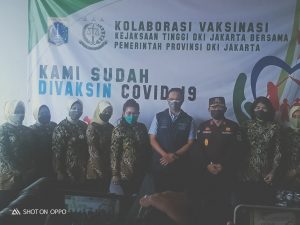 Vaksinasi Kejaksaan Tinggi DKI Jakarta Bersama Pemprov DKI Jakarta Dimuara Baru Jakarta Utara Di Hadiri Anies