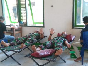 Satgas Yonif 742/SWY Donor Darah, Kepala Markas PMI Belu Berikan Apresiasi lo
