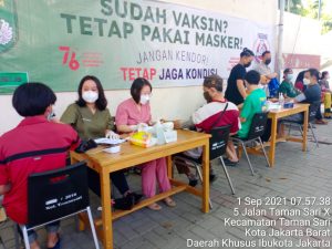 Serbuan Vaksinasi TNI-Polri, “Masker Tetap Dipakai Walaupun Sudah Divaksin”