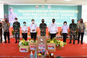 Pangdam I/BB Serahkan Bantuan Oxygen Concentator di RSUD Dr. Thomsen Nias