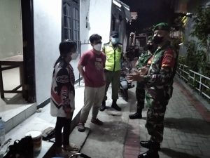 Piket Koramil 03 Serengan Patroli malam bersama Linmas, Inilah Tujuannya