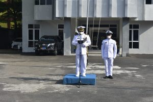 Danlanal Lampung Pimpin Upacara Peringatan HUT Ke-76 TNI AL