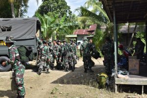 Pasukan Satgas TMMD ke-112 Disambut Hangat Warga Rantau Keminting