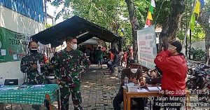 Giat Vaksinasi Kodim 0503/JB di Koramil 01/Ts, Vaksin 321 Orang