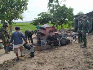 Kejar Target Sasaran fisik RTLH kerahkan Mesin Molen untuk percepat Pemlesteran lantai