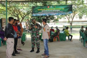 VaksinasiAntisipasi Gelombang 3 Covid-19 Kodim Sragen Gencarkan Serbuan Vaksinasi