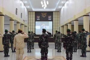 Upacara Peringatan Hari Kesaktian Pancasila 2021 Secara Virtual di Korem 081/DSJ