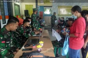 Kembali Serbuan Vaksinasi TNI Oleh Koramil 02/TB Di Masjid Jami Al Ikhlas Jembatan Besi 110 Orang Tervaksin