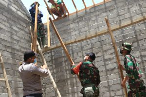 Solidnya Babinsa Dan Bhabinkamtibmas Blitar, Dalam Membantu Suksesnya TMMD
