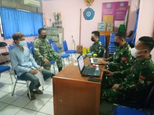 Tak Kenal Libur Koramil 02/TB Bersama Tiga Pilar Gelar Serbuan Vaksinasi TNI Dari Kodim 0503/JB