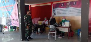 362 Warga Terima Vaksin, Anggota Koramil 06/Batuwarno Bantu Kelancaran Kegiatan
