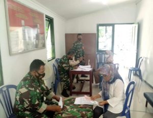 Cegah Kerumunan, Penyaluran BTPKLW Di Koramil 06/Batuwarno Dilaksanakan Selama Dua Hari
