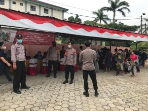 Polsek Tambelang Gelar Vaksinasi Merdeka Lanjutan Bersama Urkes Polrestro Bekasi dan Pemerintahan Kecamatan Tambelang