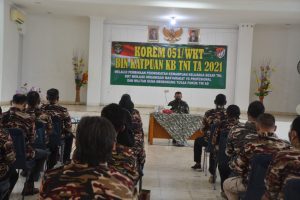 Korem 051/Wkt Menggelar Pembinaan Peningkatan Kemampuan Keluarga Besar TNI