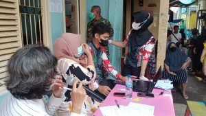 Serbuan Vaksinasi, di Wilayah Koramil 01/ Jatinegara Capai Target Maksimal