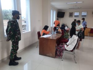 Percepatan Vaksinasi Nasional, Koramil 02/TB Gelar Serbuan Vaksinasi Dari Kodim 0503/JB