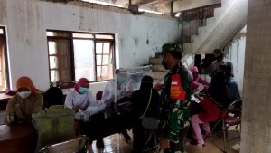 Percepatan Vaksinasi Covid-19 Mendapat Pendampingan Dan Pengawasan Protkes Dari Babinsa