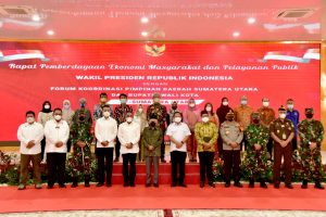 Danlantamal I Hadiri Rapat Pemberdayaan Ekonomi Masyarakat dan Pelayanan Publik Yang Dipimpin Langsung Wakil Presiden Republik Indonesia