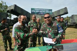 Dankodiklatad Resmikan Daerah Stelling 25 Baterai Tempur Armed Roket Astros II MK 6 di Puslatpur Kodiklatad
