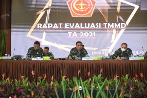 Irjenad Pimpin Rapat Evaluasi TMMD TA. 2021