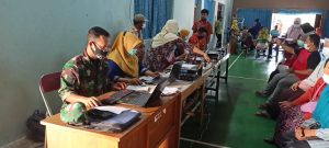Koramil 06/Batuwarno Kerahkan Babinsa Sukseskan Vaksinasi Covid-19