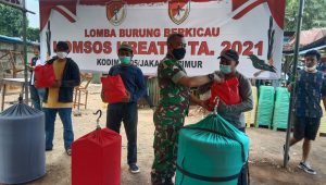 Kodim 0505/JT Gelar Komsos Kreatif Bersama Kicau Mania di Lapangan Jendral Urip Sumoharjo Jatinegara