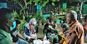 Hari Minggu Serbuan Vaksinasi Koramil Tamansari Kodim 0503/JB Vaksin 107 Orang