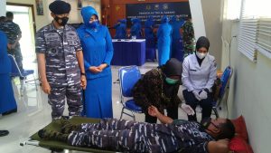 Lanal Sabang Gelar Bakti Kesehatan Donor Darah Dalam Rangka HUT Armada RI Ke-76 Tahun 2021