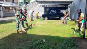 Danramil 02/Banjarsari Pimpin Kerja Bakti di Lingkungan Kediaman RI 1, Ini Tujuannya