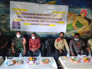 Paguyuban Wirausaha Muda Rt. 08 Rw.09 Celincing Jakarta Utara Mengadakan Santunan Yatim Pintu