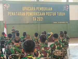 Dinas Jasmani Angkatan Darat Selenggarakan Penataran Pemeriksaan Postur Tubuh