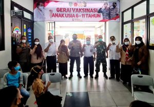 Empat Pilar Kec. Jatinegara Sukseskan Vaksinasi Usia 6-11 Tahun