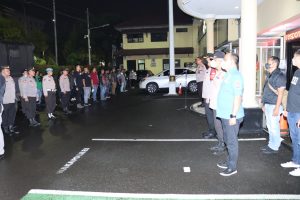 Polres Metro Jakarta Barat Laksanakan Apel Gabungan Patroli Skala Besar Dan Penerapan Protkes di Tempat Hiburan Malam